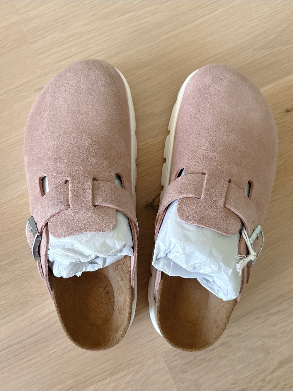 NIB Birkenstock Women's Boston Chunky Suede Clogs - Picture 4 of 13